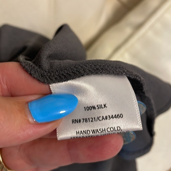 Eileen Fisher SILK knit jersey stretch A-line TANK tunic scoop neck size Med - Picture 5 of 7